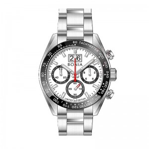Bonia B10834-1312LE Silver White Chronograph Panda Limited Edition